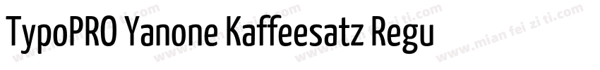 TypoPRO Yanone Kaffeesatz Regular字体转换